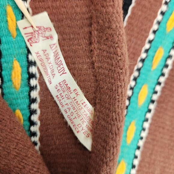 Handmade Woven Crossbody Bags Set | Greek Key Tribal Pattern Boho Tassel Accent - Picture 13 of 16